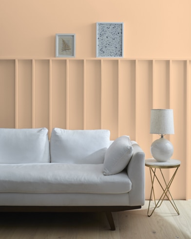 Painted wall with Hathaway Peach HC-53