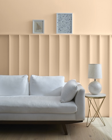 Painted wall with Wellesley Buff 107