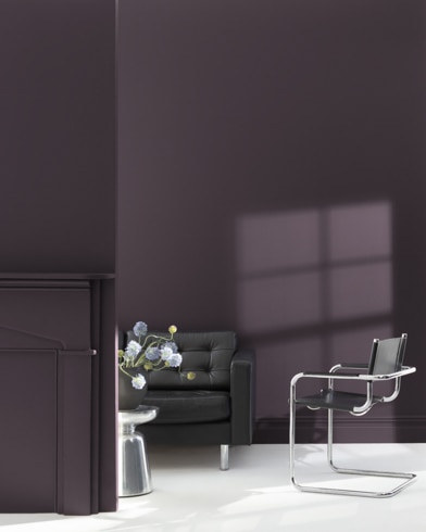 Painted wall with Dark Basalt 2072-10