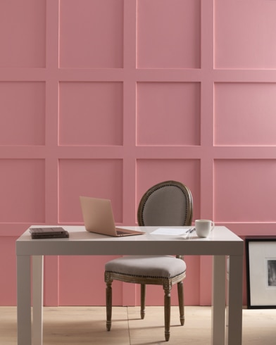 Painted wall with Burgundy Rose 1280