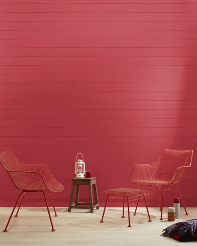 Painted wall with Lyons Red CC-68