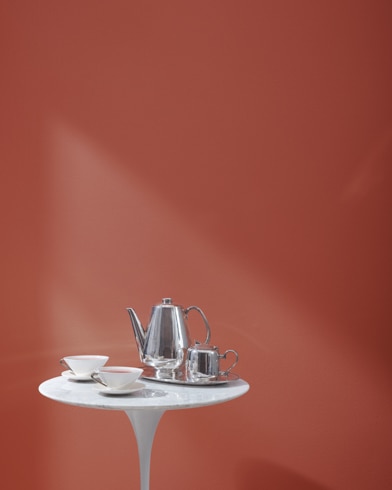 Painted wall with Vintage Redware 2172-30