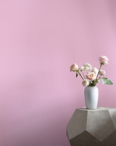 Painted wall with Countryside Pink 1361